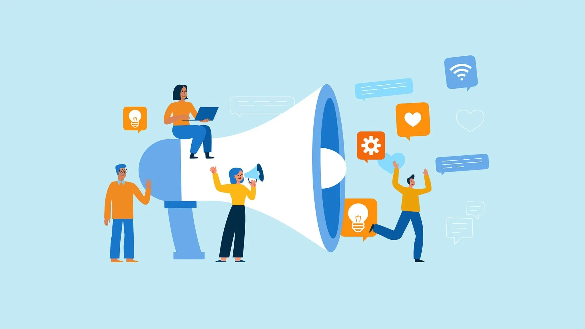 Profesionales trabajando en marketing online